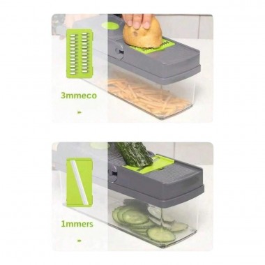 Многофункциональная овощерезка с сменными насадками 14в1 Vegetable Salad Cutter Терка для овощей с контейнером