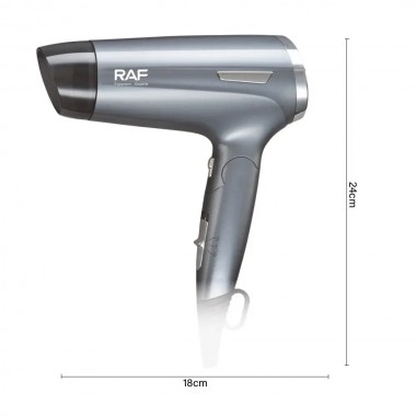 Складной фен с 2 скоростями и 2 температурными режимами RAF R.464 1600Вт