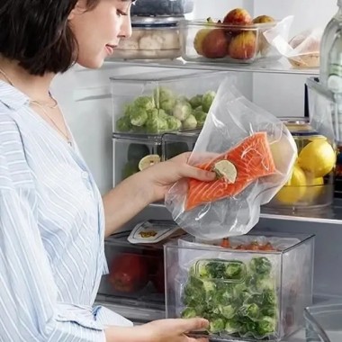 Вакуумные пакеты 5м х 20см в рулоне / Пакеты для вакууматора / Пакеты для вакуумирования продуктов Вакуумные пакеты 5м х 20см в рулоне / Пакеты для вакууматора / Пакеты для вакуумирования продуктов