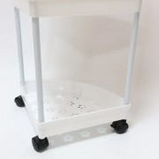Напольный стеллаж для ванной на колесиках (85х28х22см), 4 яруса, Угловая полка в ванную RD-1819