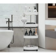 Напольный стеллаж для ванной на колесиках (85х28х22см), 4 яруса, Угловая полка в ванную RD-1819