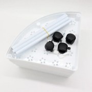 Напольный стеллаж для ванной на колесиках (85х28х22см), 4 яруса, Угловая полка в ванную RD-1819