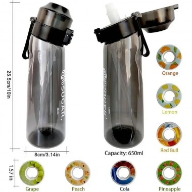Бутылка ароматическая спортивная для воды Air Up Bottle 650 мл + 2 капсулы Черный