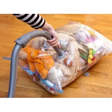 Вакуумный пакет Vacuum Bag для хранения одежды 80x110 см Прозрачные Вакуумный пакет Vacuum Bag для хранения одежды 80x110 см Прозрачные