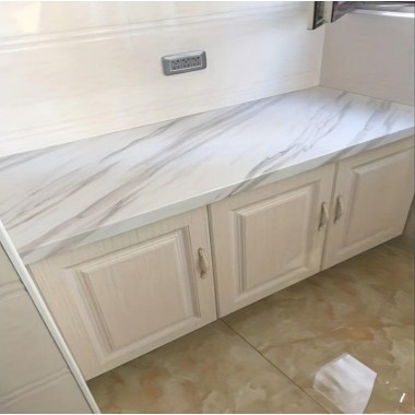 Самоклеящаяся пленка под мрамор для кухни  3м на 60см Белый мрамор Декоративная мраморная наклейка на мебель