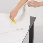 Самоклеящаяся пленка под мрамор для кухни 3м на 60см Белый мрамор Декоративная мраморная наклейка на мебель