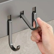 Навесная полка органайзер для хранения кухонных предметов подставка для столовых приборов настенная металличес