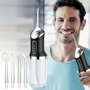 Портативный ирригатор для зубов, 3 режима, 4 насадки, A12 / Ирригатор полости рта / Ирригатор для брекетов