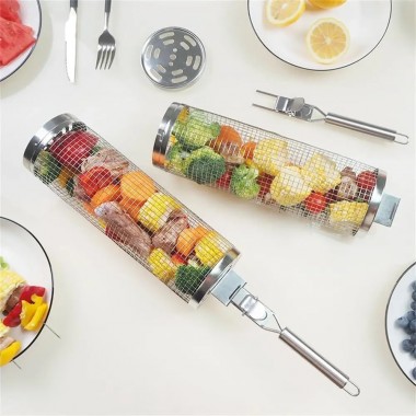 Решетка-гриль из нержавеющей стали для барбекю с щеткой GRIL