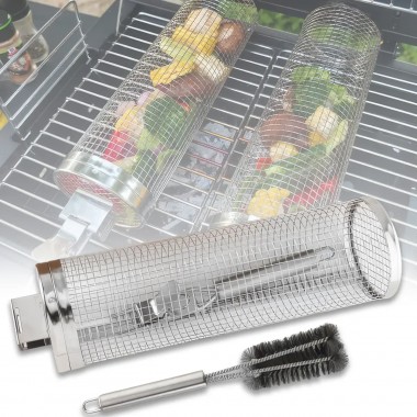 Решетка-гриль из нержавеющей стали для барбекю с щеткой GRIL