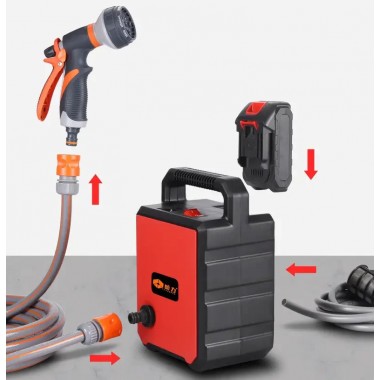 Аккумуляторная помпа для воды с 2 аккумуляторами, распылителем и шлангом 5 м Pump-01