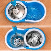 Универсальная швабра с отжимом-центрифугой и ведром Easy Mop “Круглая Швабра”