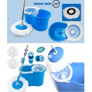 Универсальная швабра с отжимом-центрифугой и ведром Easy Mop “Круглая Швабра”