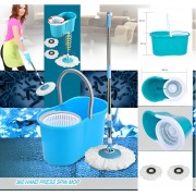 Универсальная швабра с отжимом-центрифугой и ведром Easy Mop “Круглая Швабра”