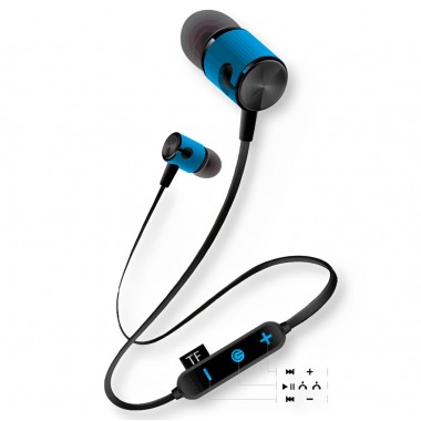 Наушники с Bluetooth/MicroCD (Магнитные, спортивные, мощные) MG-G20 Синий