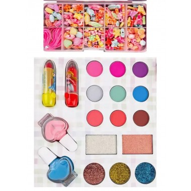Набор детской декоративной косметики с набором для создания украшений 2 в 1 MakeUp Набор для девочек Набор детской декоративной косметики с набором для создания украшений 2 в 1 MakeUp Набор для девочек