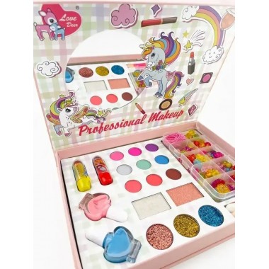 Набор детской декоративной косметики с набором для создания украшений 2 в 1 MakeUp Набор для девочек Набор детской декоративной косметики с набором для создания украшений 2 в 1 MakeUp Набор для девочек