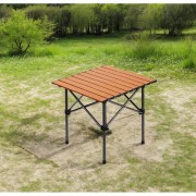 Стол квадрат складной для пикника в чехле 53x51x50 см Туристический раскладной стол STD-07 Коричневый