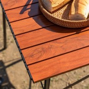 Стол квадрат складной для пикника в чехле 53x51x50 см Туристический раскладной стол STD-07 Коричневый