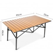 Стол для пикника складной прямоугольный в чехле 95x55x50 см Туристический STD-08 Коричневый