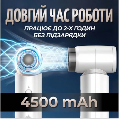 Беспроводной портативный смарт фен с аккумулятором 4500mAh 55w c зарядкой от USB (Белый)