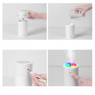 Увлажнитель воздуха с подсветкой H2O Colorful HUMIDIFIER белый, USB