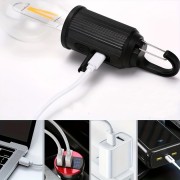 Аккумуляторная лампочка фонарь с карабином Bailong BL-T03