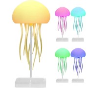 Ночник LED лампа Медуза с USB NTL-5B с движениями и цветопередачей RGB Белий