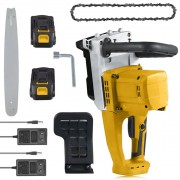 Аккумуляторная цепная пила Желтая 2 аккумулятора 18В, 16'' Electric SAW, Электропила на аккумуляторе