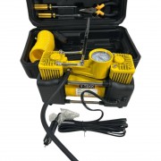 Компрессор автомобильный двухпоршневой + Инструменты, V-TEKK,12В., 30А, 300Вт, 60л/мин.