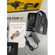 Аккумуляторная цепная пила Желтая 2 аккумулятора 18В, 16'' Electric SAW, Электропила на аккумуляторе