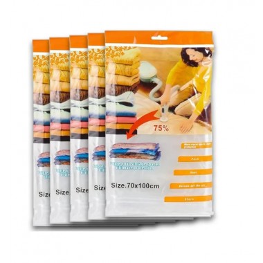 Вакуумные пакет 1  штук для одежды и вещей хранения VACUM BAG Sanasia 70х100 см Вакуумные пакет 1  штук для одежды и вещей хранения VACUM BAG Sanasia 70х100 см