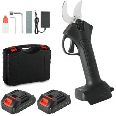 Секатор электрический 48V с двумя аккумуляторами и точильным камнем Секатор электрический 48V с двумя аккумуляторами и точильным камнем