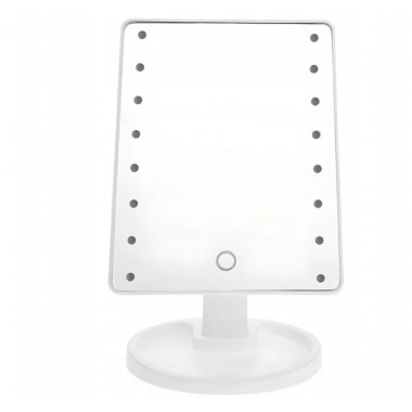 Настольное Зеркало с подсветкой Large 16LED Mirror для макияжа Белый Настольное Зеркало с подсветкой Large 16LED Mirror для макияжа Белый