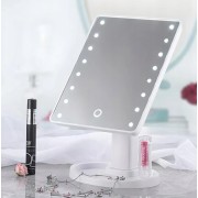 Настольное Зеркало с подсветкой Large 16LED Mirror для макияжа Белый