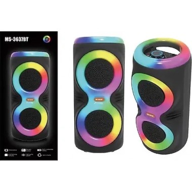 Аккумуляторная Bluetooth колонка мини чемодан с подсветкой MS-3637BT FM-радио