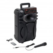 Портативная колонка ZQS10101 блютуз с 2 микрофонами караоке (1 проводной и 1 беспроводной ),45см