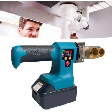 Аккумуляторный паяльник для пластиковых труб + 2 аккумулятора в кейсе AT-HX2801