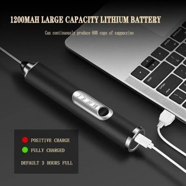 Миксер капучинатор Электрический, портативный, беспроводной 3 скорости EGG BEATER 1-50 Белый