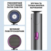 Фен для волос складной стайлер Air Blower LY-811, мощность 1800 Вт, 3 скорости, ионизация, серый