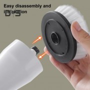 Электрический вращающийся скребок для душа, плитки для ванны, беспроводная щетка для чистки 8 насадок