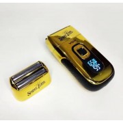 Стильная электробритва мужская аккумуляторная с дисплеем VGR V-332 Золотой Профессиональная бритва-шейвер Подр