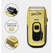 Стильная электробритва мужская аккумуляторная с дисплеем VGR V-332 Золотой Профессиональная бритва-шейвер Подр