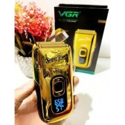 Стильная электробритва мужская аккумуляторная с дисплеем VGR V-332 Золотой Профессиональная бритва-шейвер Подр