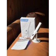 Лампа Led 7 для сушки ногтей, верхних форм, декора - на аккумуляторе и подставке Белый