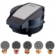 Мультипекарь 5в1, 600Вт, Sokany SK-08105 / Электрическая вафельница для бельгийских вафель / Мультимейкер