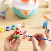 Набор для творчества Гончарный круг с инструментами, глиной и красками TNWX-4710C USB