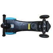 Детский трехколесный самокат с турбиной дымом и подсветкой GLANBER BT Самокат с музыкальной колонкой Голубой