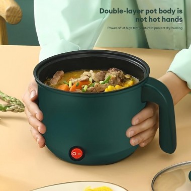 Кастрюля электрическая 1,5 л многофункциональная пароварка рисоварка с антипригарным покрытием Кастрюля электрическая 1,5 л многофункциональная пароварка рисоварка с антипригарным покрытием