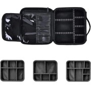 Косметичка органайзер со съёмными перегородками дорожный портативный бьюти кейс с ручкой MA-454